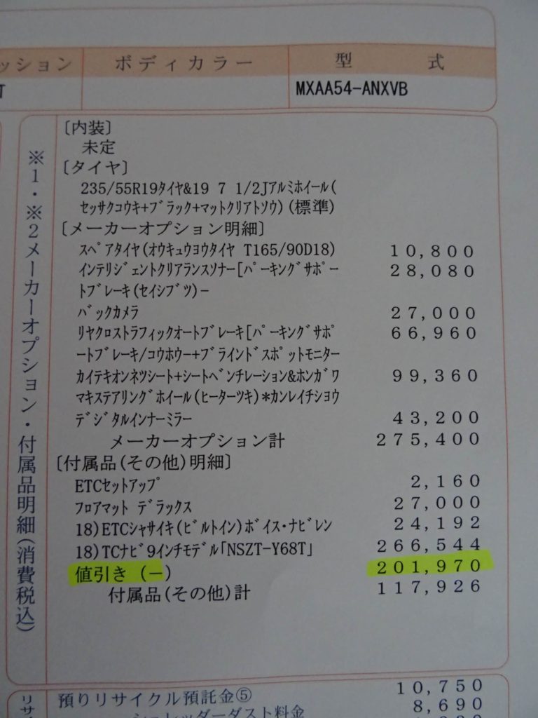 新型 RAV4 最新の【見積もりと値引額】公開&お奨めのオプション紹介 