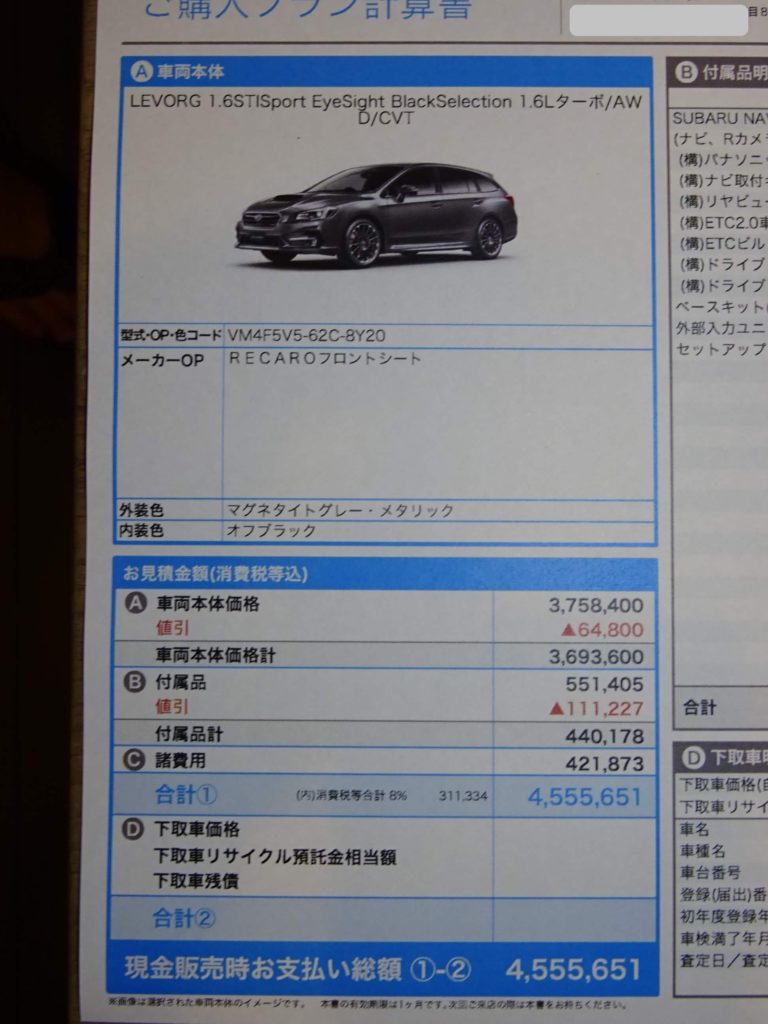 レヴォーグ内装比較 ブラックとボルドーどっちを選ぶ 見積もりも Wonderful Car Life