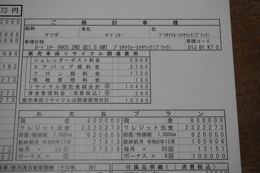 22年改良 マツダ ロードスター990s価格 見積もり 特別装備について Wonderful Car Life
